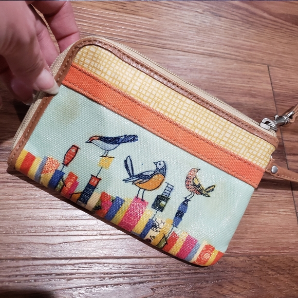 Fossil Colorful Bird Print Wristlet - Picture 3 of 5